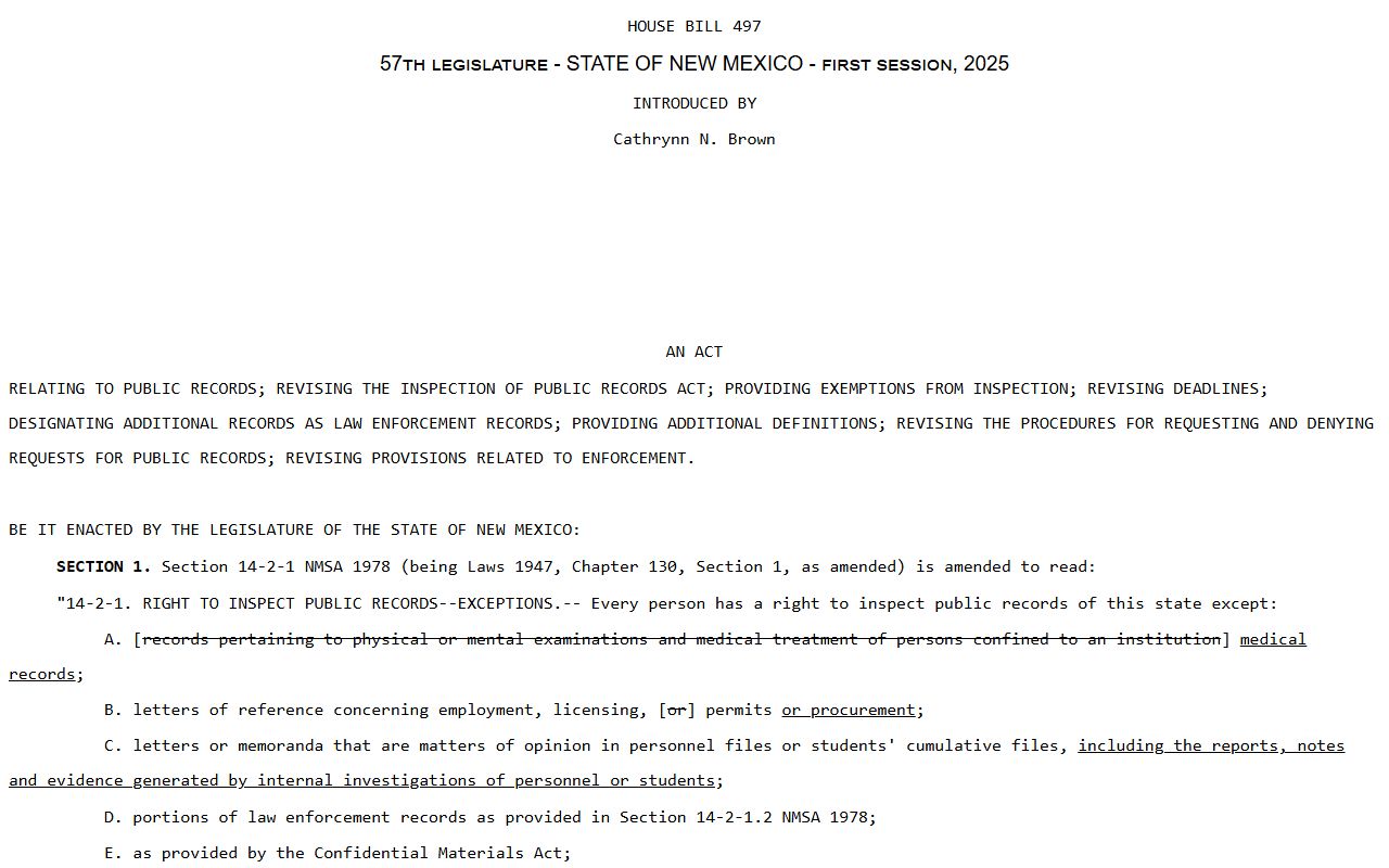 Quay County court records New Mexico IPRA access language