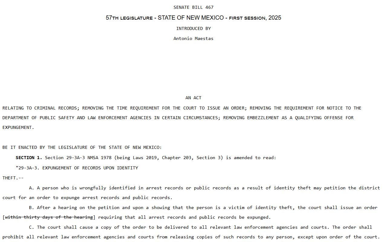 Quay County criminal court records Criminal Record Expungement Act