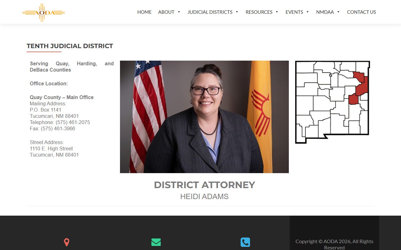 Quay County criminal court records Tenth Judicial District Attorney
