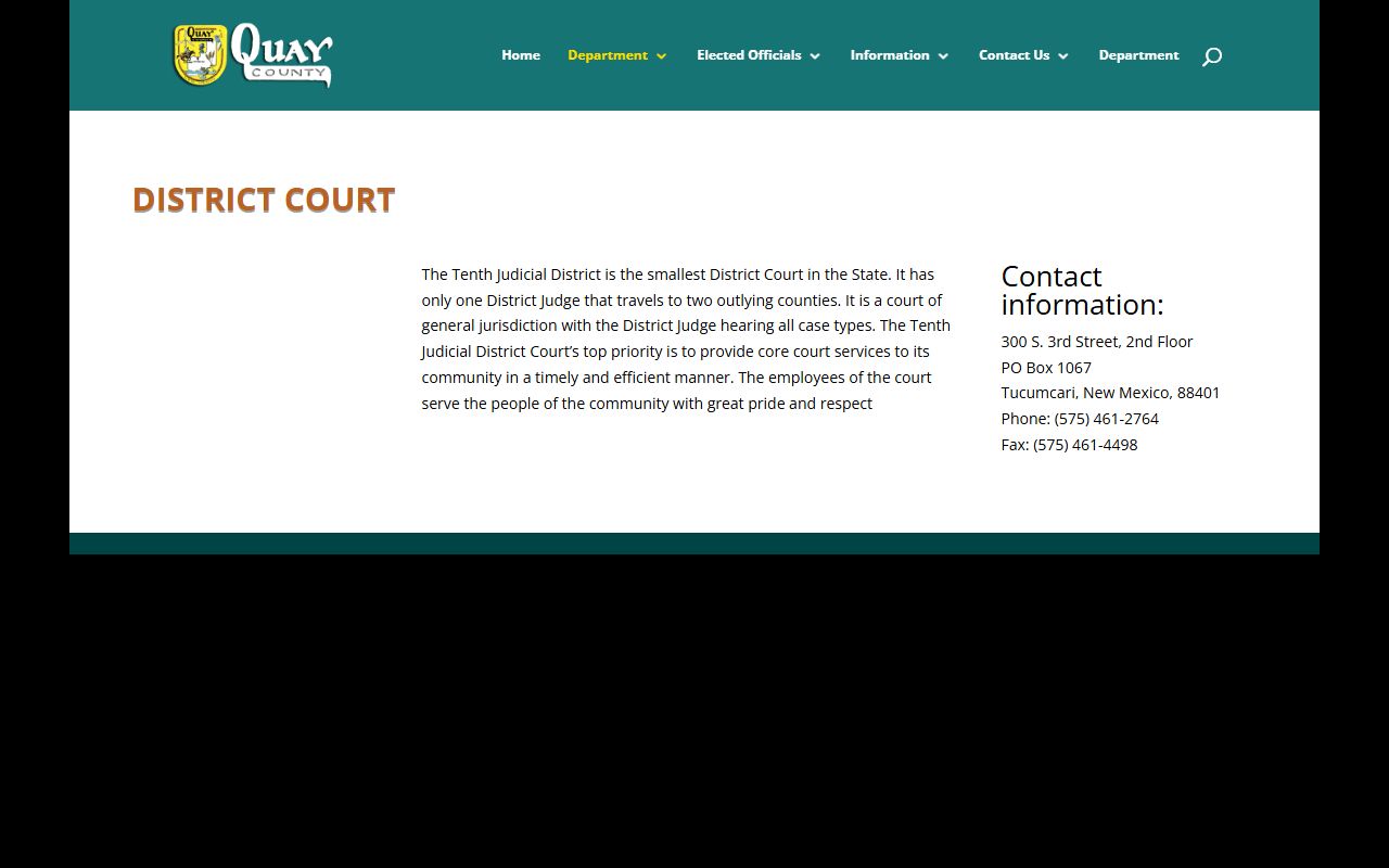 Quay County District Court official county page