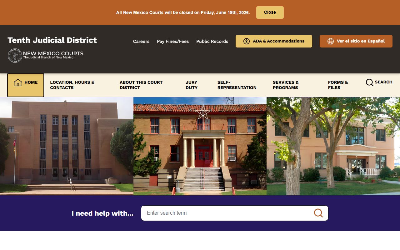 Quay County court records Tenth Judicial District homepage