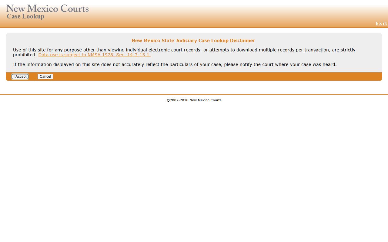 Quay County court records New Mexico Case Lookup portal