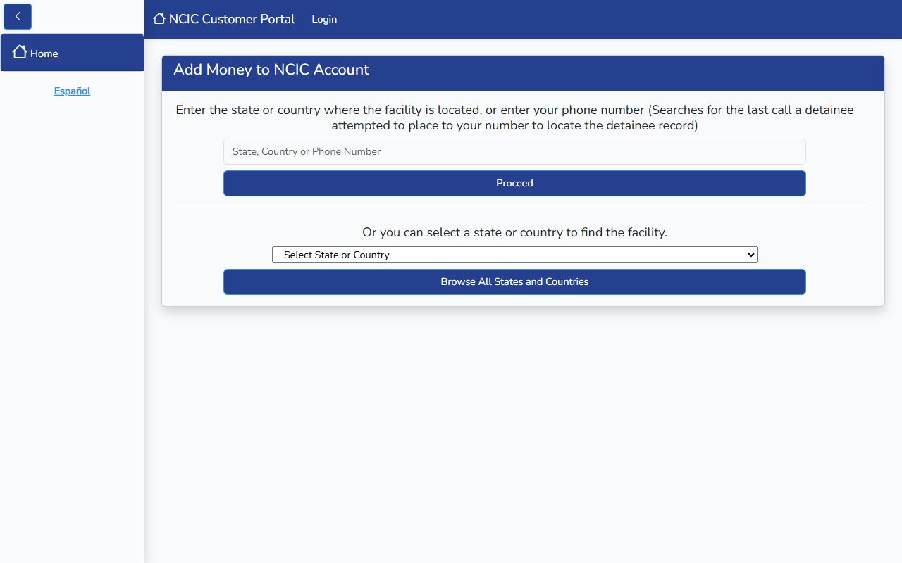 Quay County inmate records and NCIC prepaid inmate communications portal