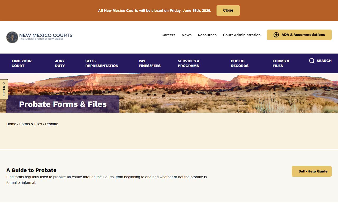 New Mexico probate forms library for Quay County probate records