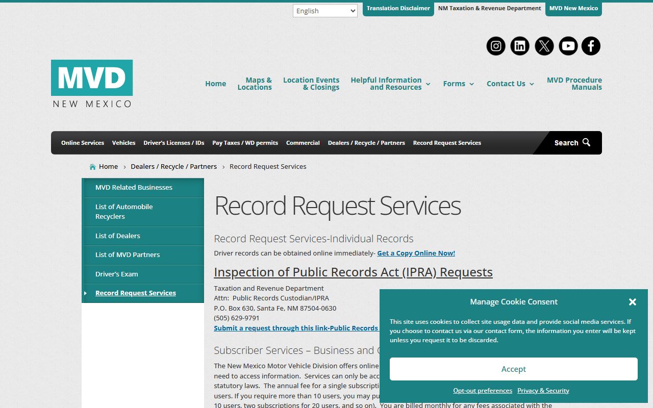 Quay County traffic court records and New Mexico MVD driver and vehicle data access